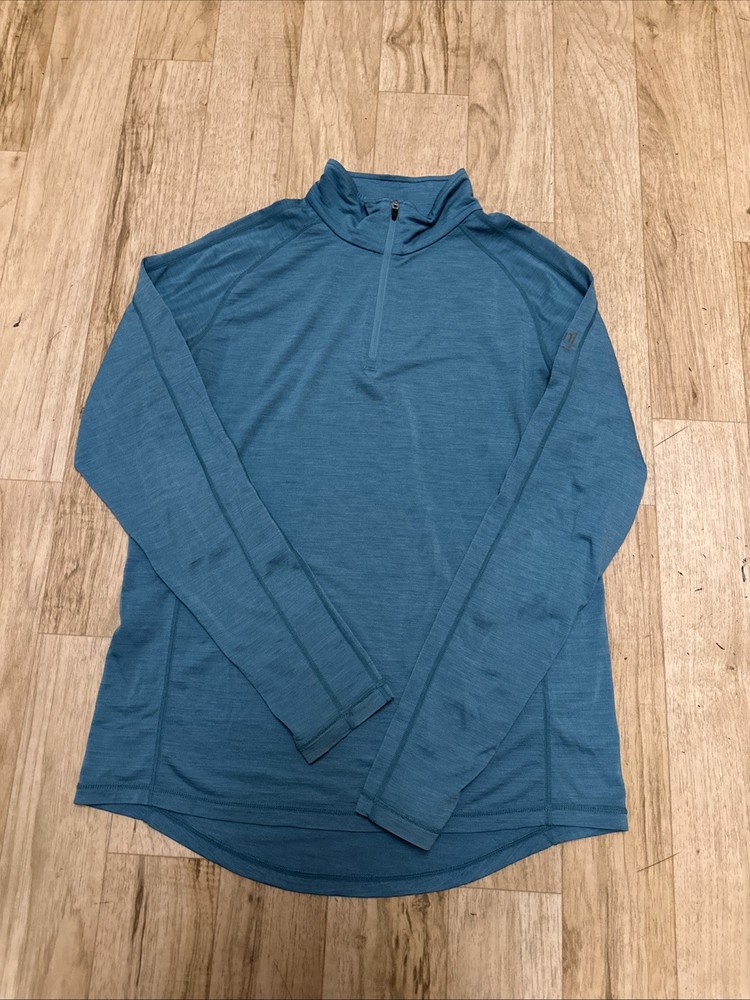 Supernatural Pullover Men’s Med Merino Wool Base Layer Contact Zip 175 SN Shirt