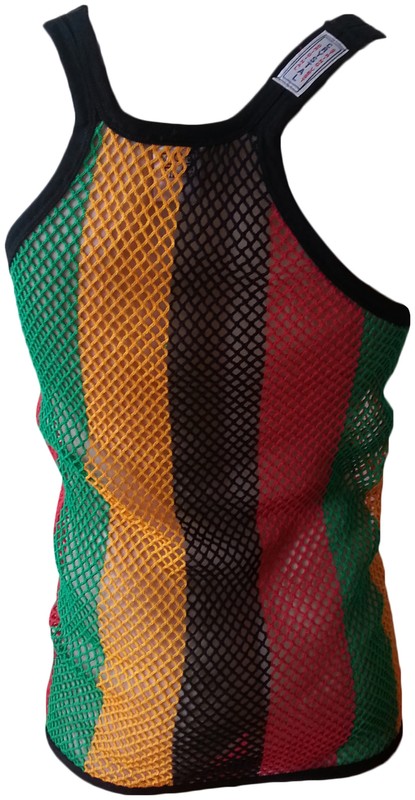 Rasta String Mesh Vest Cotton Rasta Fishnet Unisex Fitted Net Muscle GymTank Top gallery
