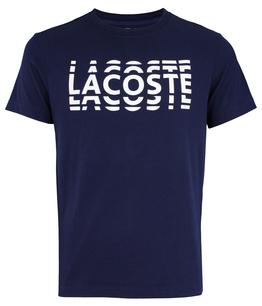 Lacoste Sport Men's Short Sleeve Graphic Cotton Blend T-Shirt, Color Options
