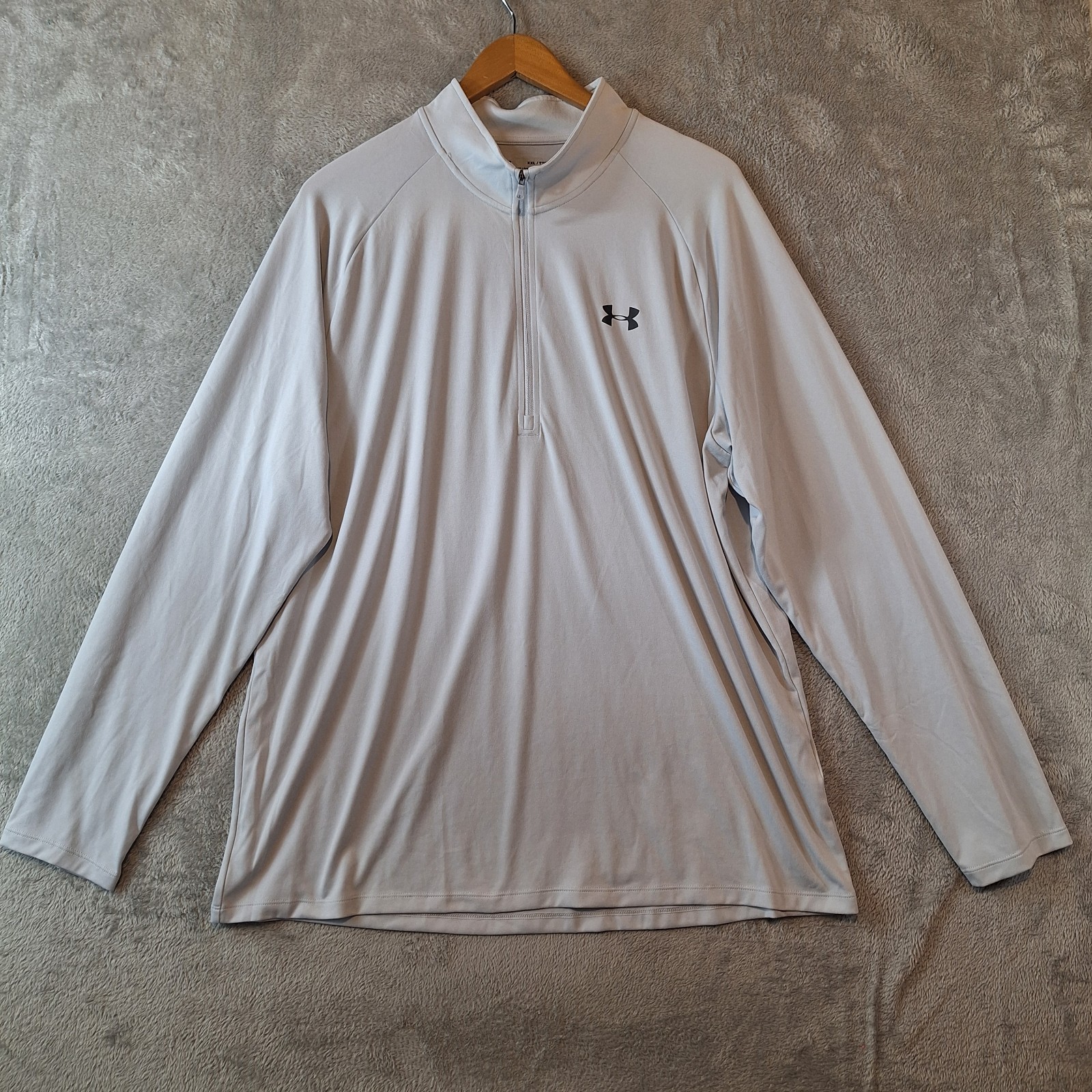 Under Armour Pullover 1/2 Zip Mens XXL Gray Loose Heatgear Lightweight Half Top gallery