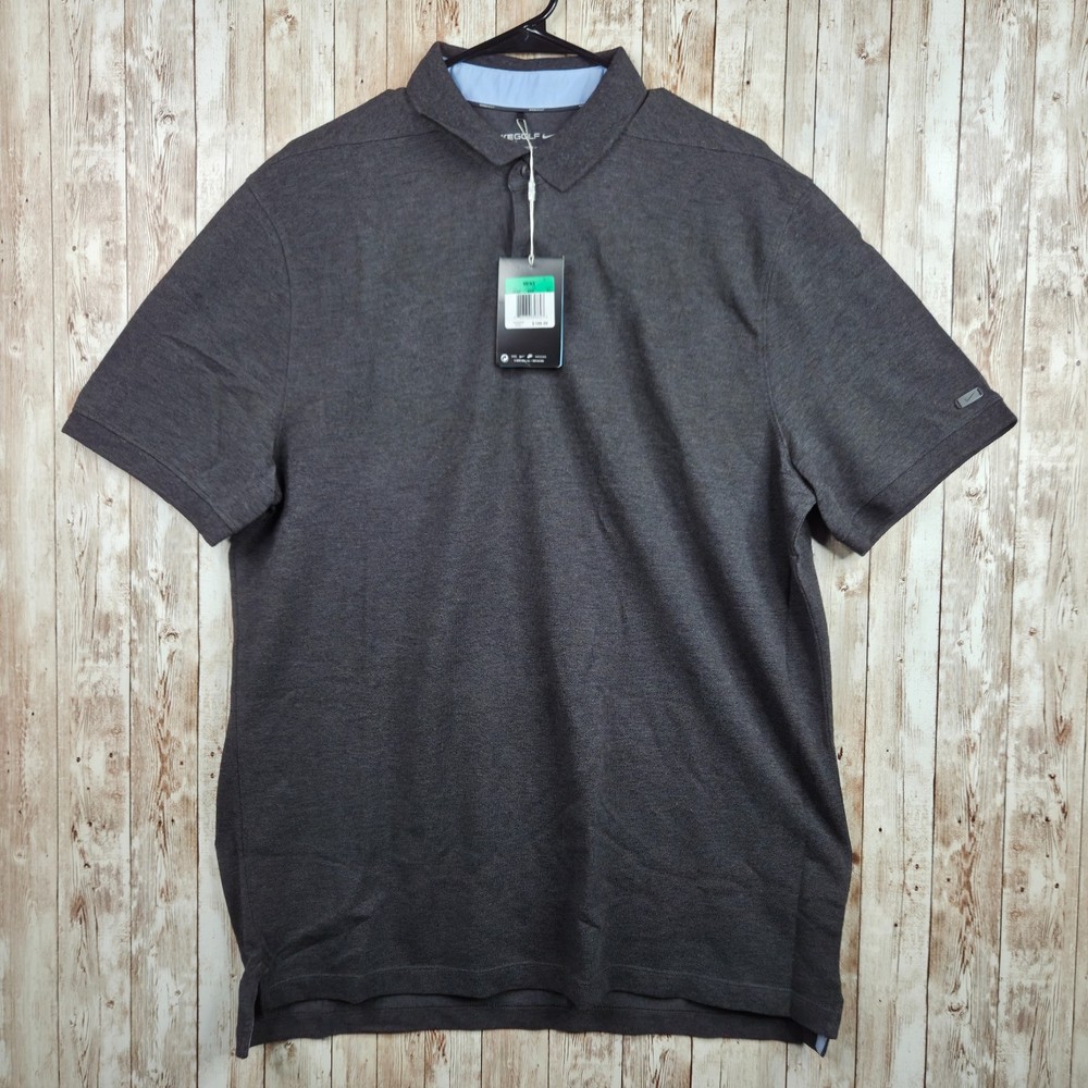 Nike Golf Transition Dry Wool Men Modern Fit Golf Polo Gray Size XL 815842 NEW