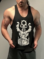 NEW Black Men’s Workout Tank Tops Gym Size Small Shirt Bodybuilding Stringer Art