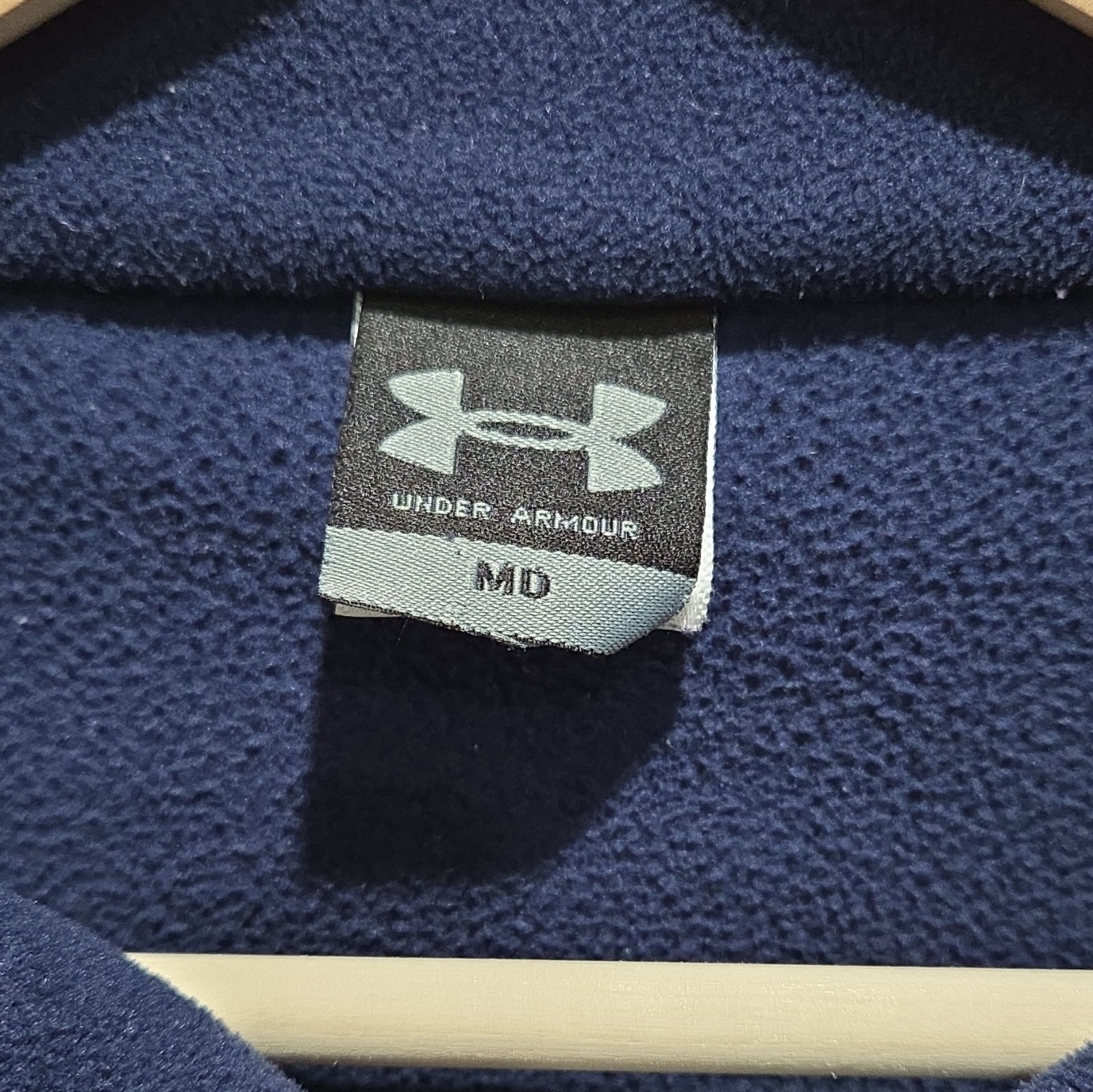 Under Armour Men's 1/4 Zip Mock Neck Long Sleeve Solid Blue Fleece Top M gallery