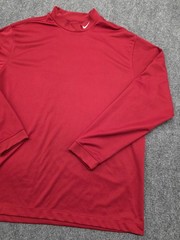 Nike Golf Dri-Fit Long Sleeve Mock Neck Shirt Men’s XL Standard Fit RED