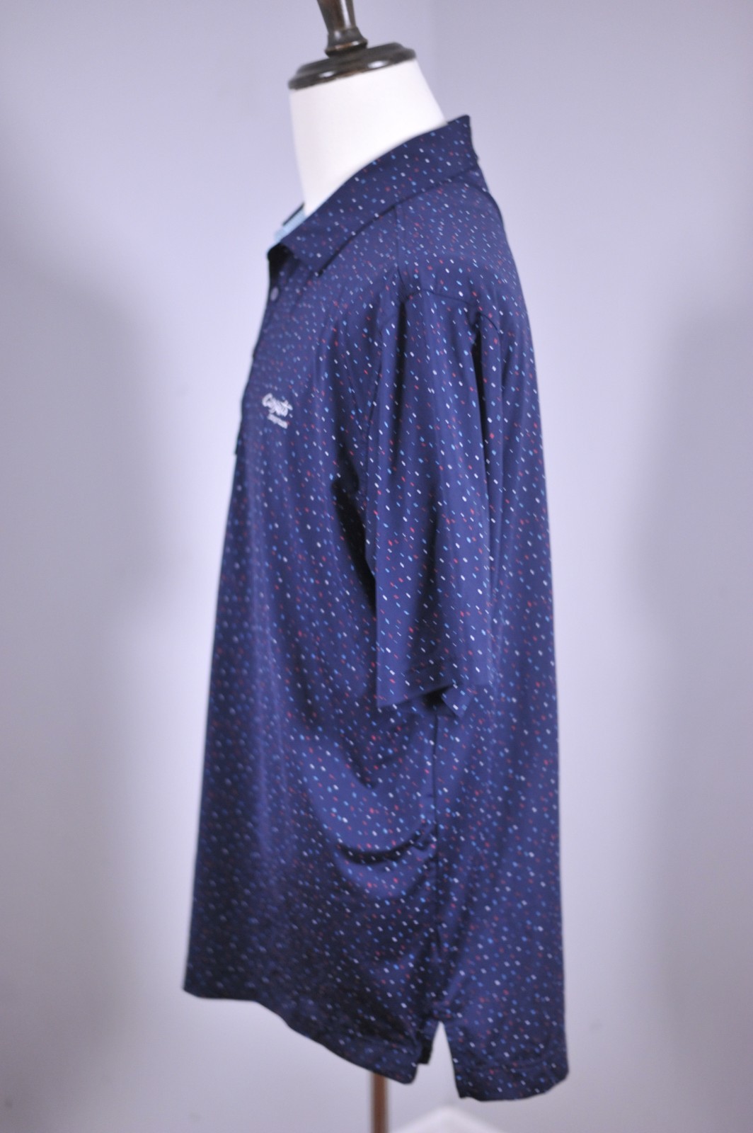 FootJoy Performance Golf Polo Shirt Navy Print Canyata Golf Club Men's Large L gallery