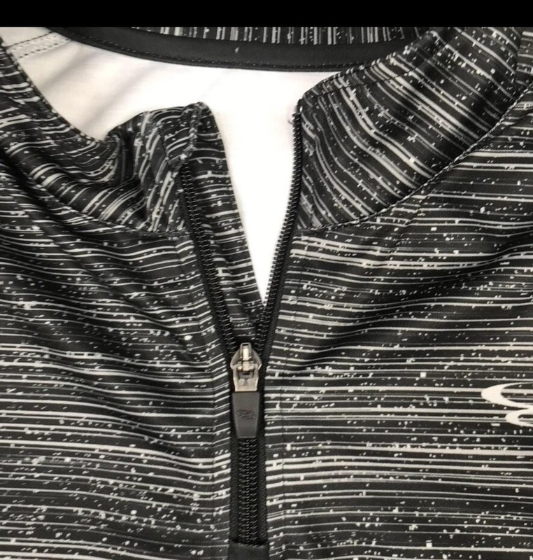 Boombah Pullover Mens XL Gray Stripe Quarter Zip Lightweight Performance Shirt gallery