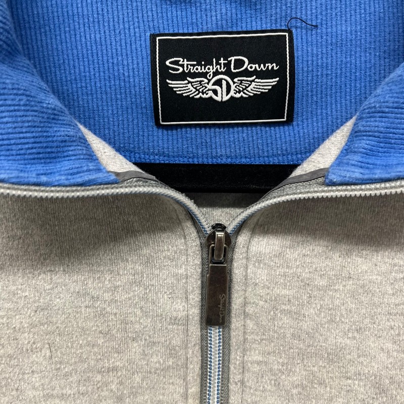 Straight Down Pullover Mens L Gray Heather Golf 1/4 Zip Preppy Sports *Logo* gallery