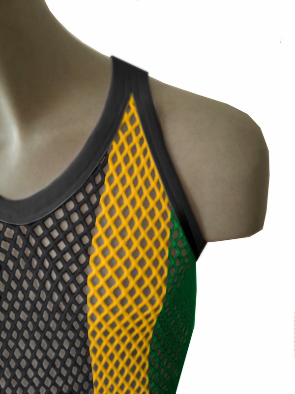 Rasta String Mesh Vest Cotton Rasta Fishnet Unisex Fitted Net Muscle GymTank Top gallery