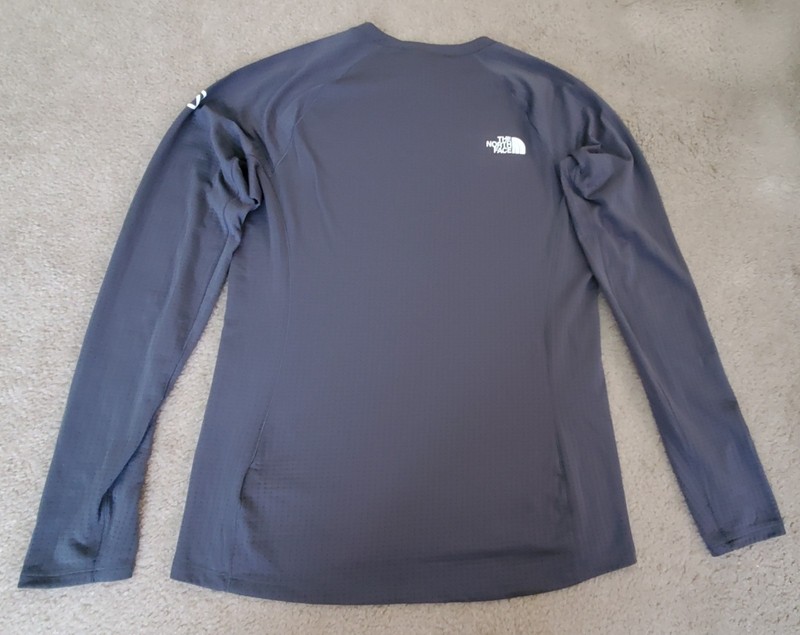 North Face Summit Series Pro Crew Gray Shirt Mens Lg 21" Chest 30" Length #0346 gallery