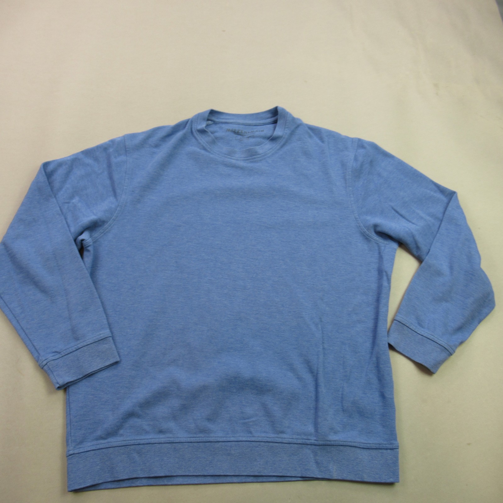MIZZEN+MAIN Men's Large Blue Performance Long Sleeve Crew Neck Top Activewear gallery