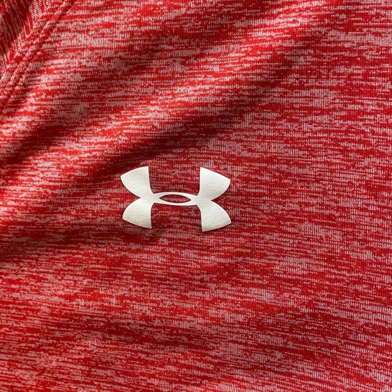 Under Armour Shirt Mens L Red Quarter Zip HeatGear Loose Long Sleeve Pullover gallery