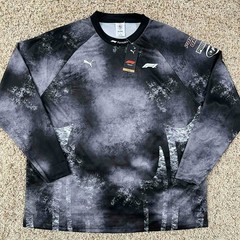 PUMA F1 Formula 1 Men’s Long Sleeve Jacquard Motorsports Tee Black, Size XXL