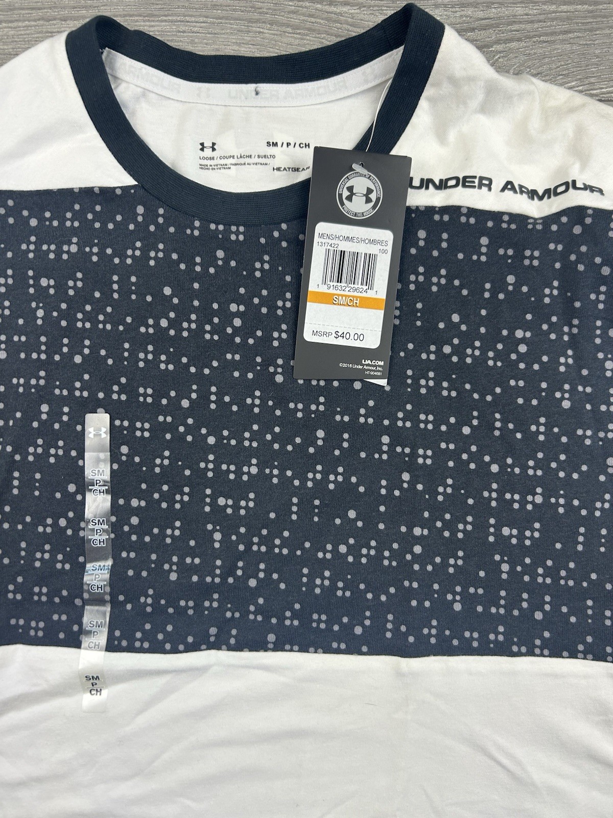 Under Armour Pursuit Beat The Block T Shirt Men’s Small White HeatGear NWT gallery
