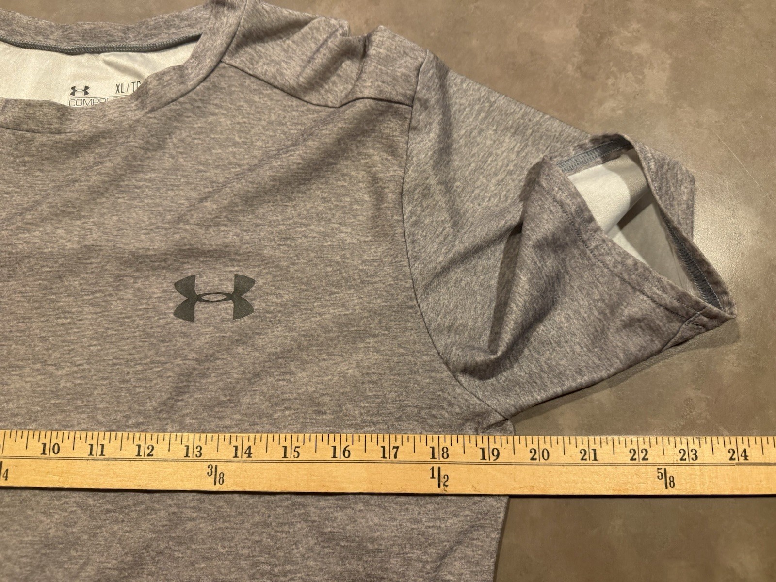 Under Armour Shirt Mens XL Gray Compression Heatgear Active Base Layer Tee gallery
