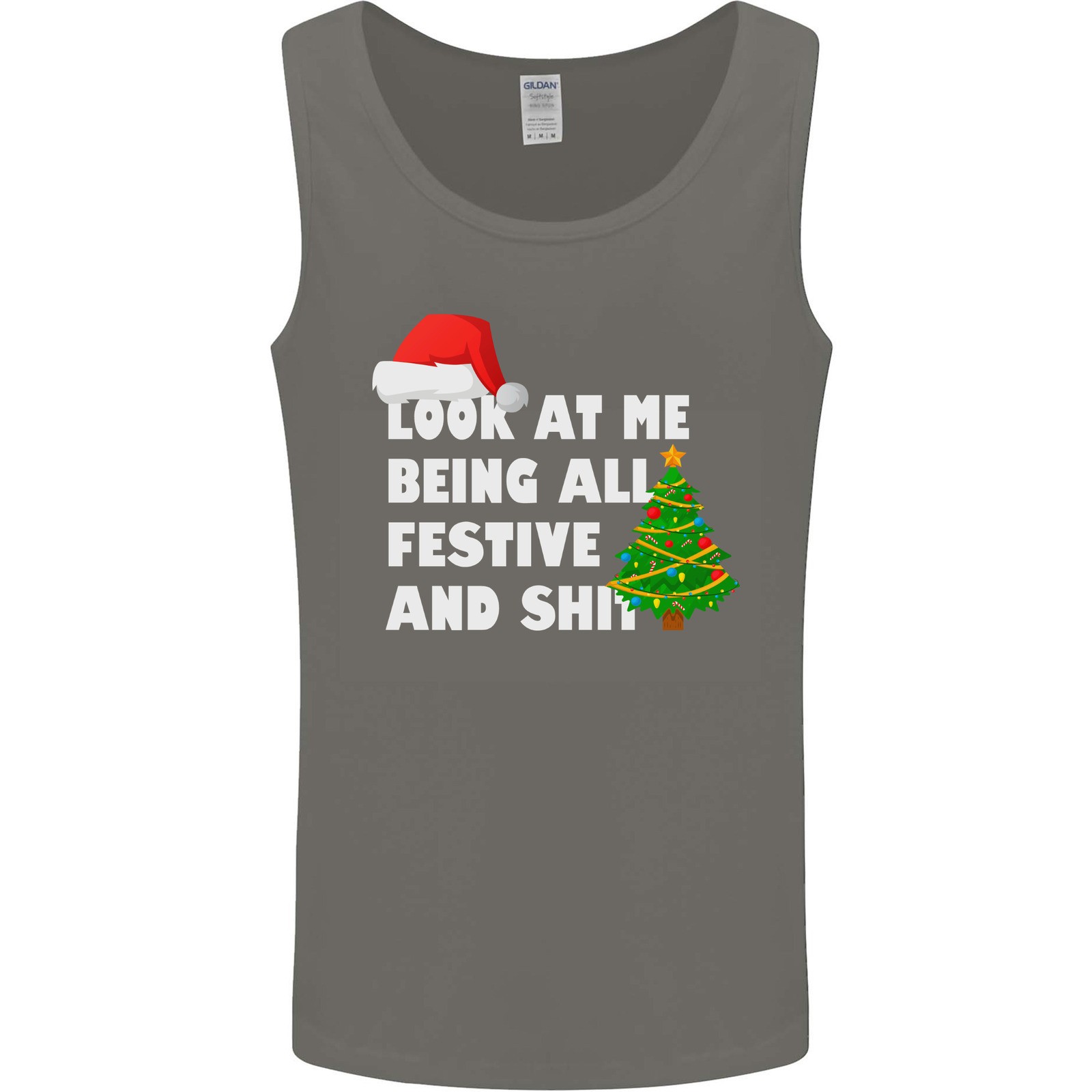 Bah Humbug Festive & Sh!t Christmas Xmas Mens Vest Tank Top gallery