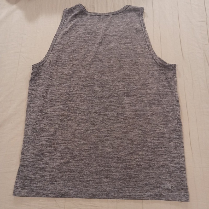 Old Navy Active Mens M Go-Dry RUN Graphic Tank Top Gray Heather Space Dye Large gallery