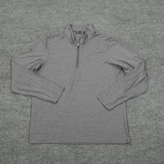 Travis Mathew Pullover Mens Large Gray 1/4 Zip Long Sleeve Golf Stretch Jersey