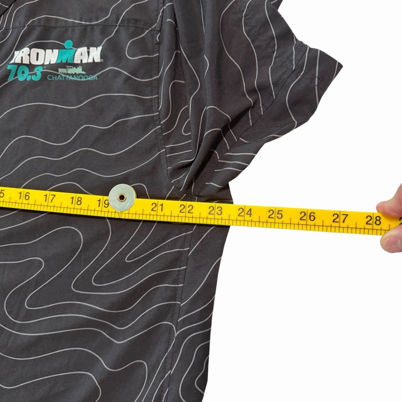 IronMan 70.3 Chattanooga Triathlon Zoot Performance Button Up Shirt Black XL gallery