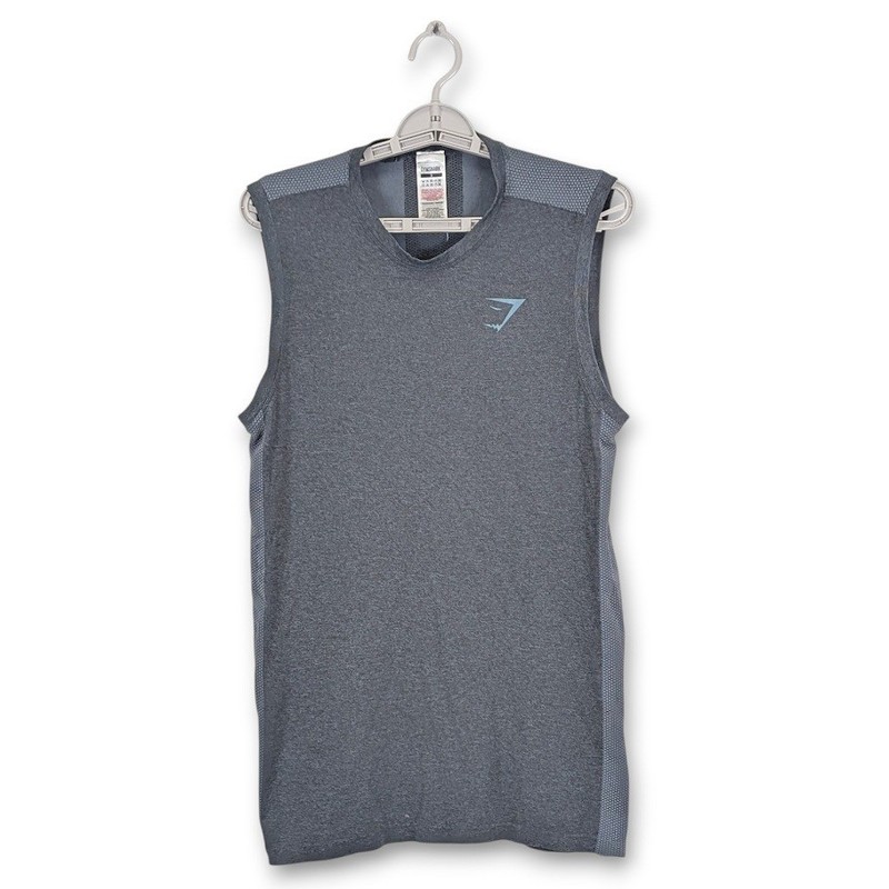 Gymshark Regulate Training Tank Mens Small Green Gray Sleeveless Shirt Lot of 2 gallery