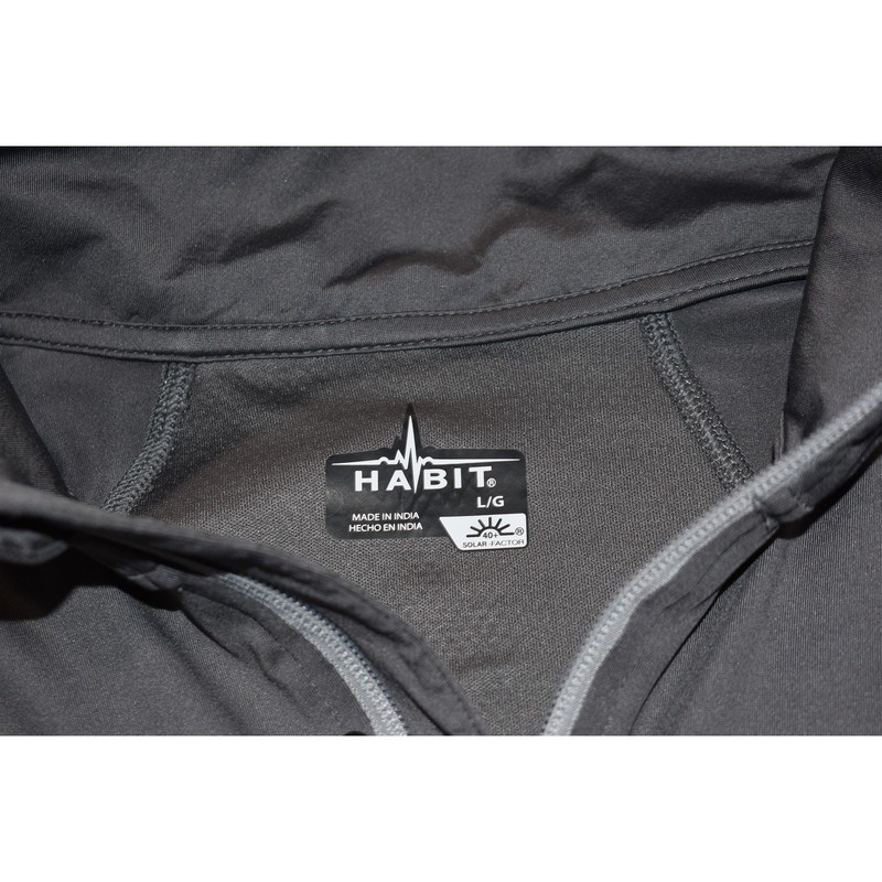 Habit Fishing Sun Shirt Mens Size Large Performance 1/4 Zip Solar Factor gallery