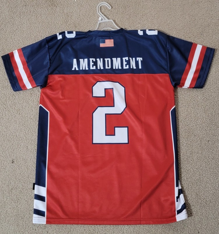 NEW Never Worn USA 2nd Amendment Jersey Size Men's Large America gallery