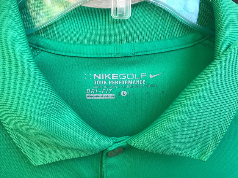 Mens Nike Golf Polo Shirt Green DRI-FIT SIZE L Style 509167 Color 386 gallery