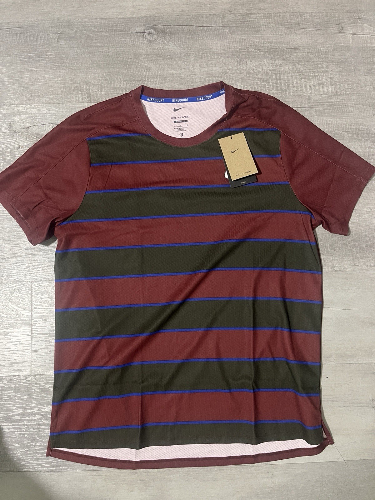 Size Large - Nike Court Slam Men's Dri-Fit ADV Tennis Shirt FZ6934-619 gallery