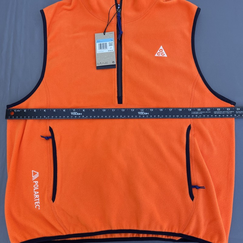 Nike ACG Wolf Tree Thermal Vest Polartec Orange Black HJ2468-819 Mens Sz Medium gallery