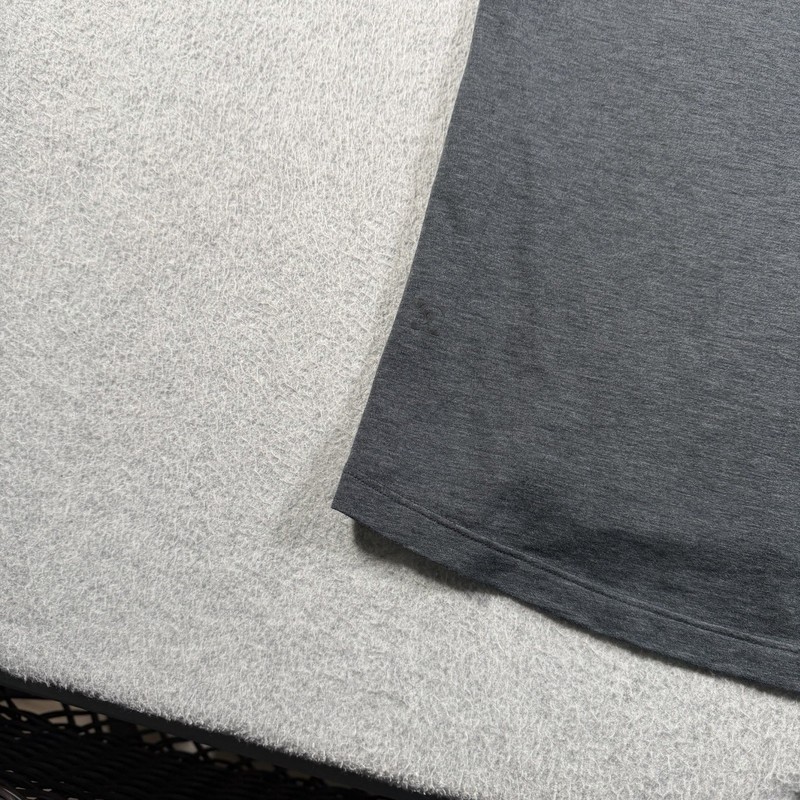 Lululemon V-Neck Shirt Men's Medium Gray Training Short Sleeve Stretch Walking gallery