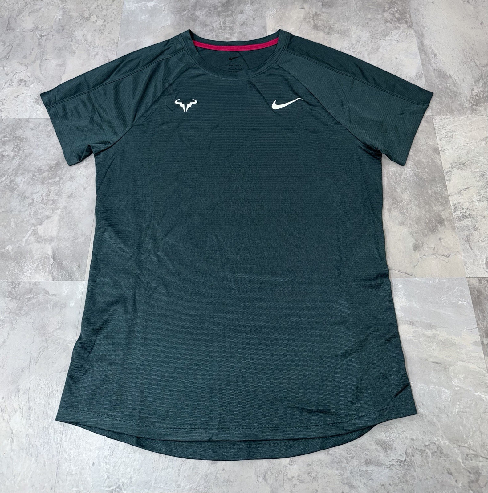 Nike Rafa Challenger Court Dri-FIT Tennis Top Deep Jungle DV2887-328 Mens Size M gallery