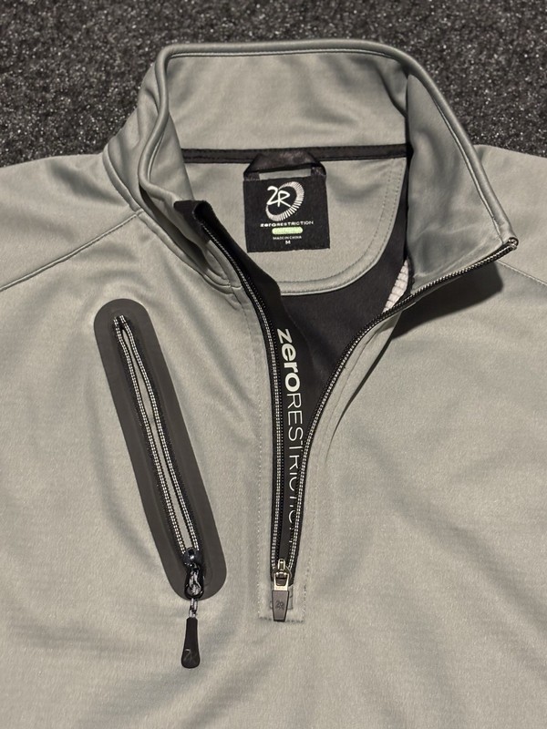 Zero Restriction Pullover Men's M Gray Black Quarter Zip Tour Series Golf Jacket gallery