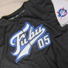 Vintage Y2K Fubu 05 Baseball Jersey Size 2XL Black Gray Rap Hip Hop Urban Street
