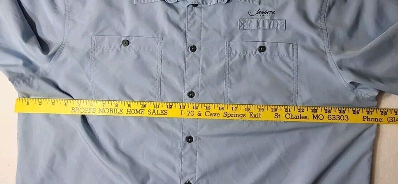Jawbone Tackle Co Fishing Shirt XXL 2XL Blue Short Sleeve Vented gallery
