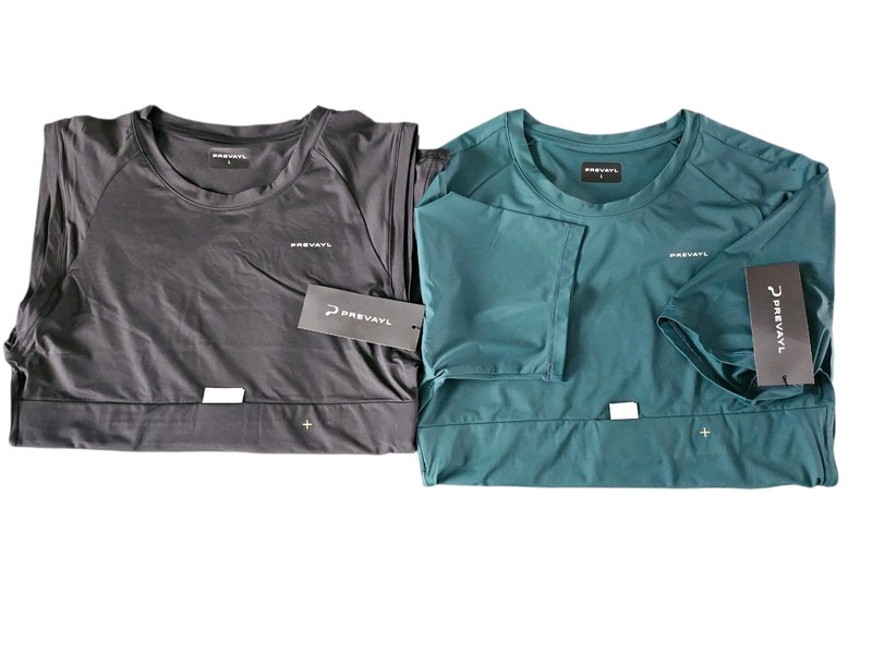 Prevayl Men's x2 Bundle Smart Compressive Fit T-Shirt & Tank Top Size L, Blk/Grn gallery