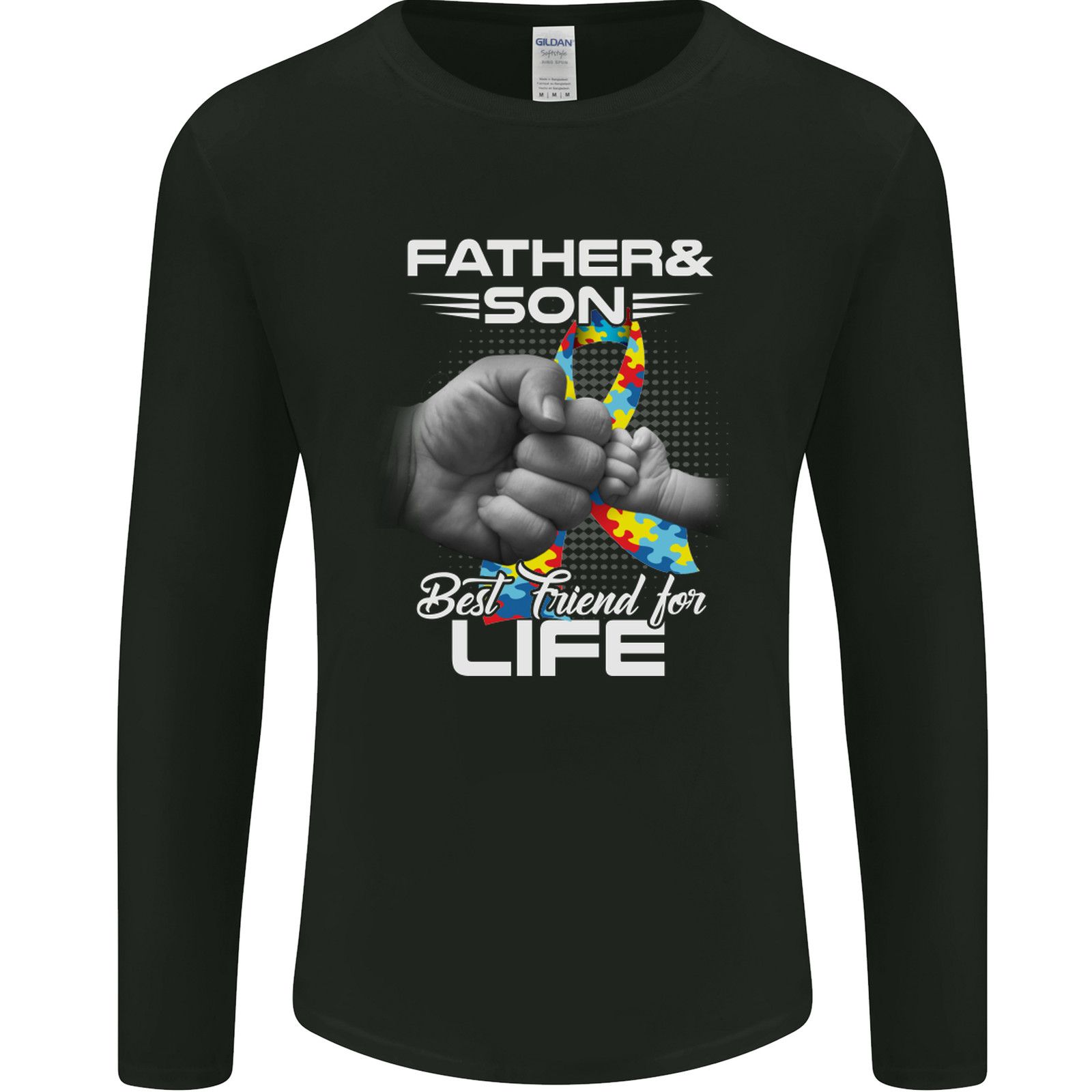 Autistic Father & Son Friends Autism ASD Mens Long Sleeve T-Shirt gallery
