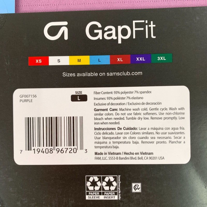 Gap Fit Men's Shirt L Short Sleeve Performance Wicking Active Tee T Shirt Purple gallery
