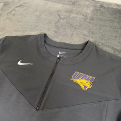 Nike Dri Fit Pullover Mens Large Gray UNI Panthers Quarter Zip Activewear