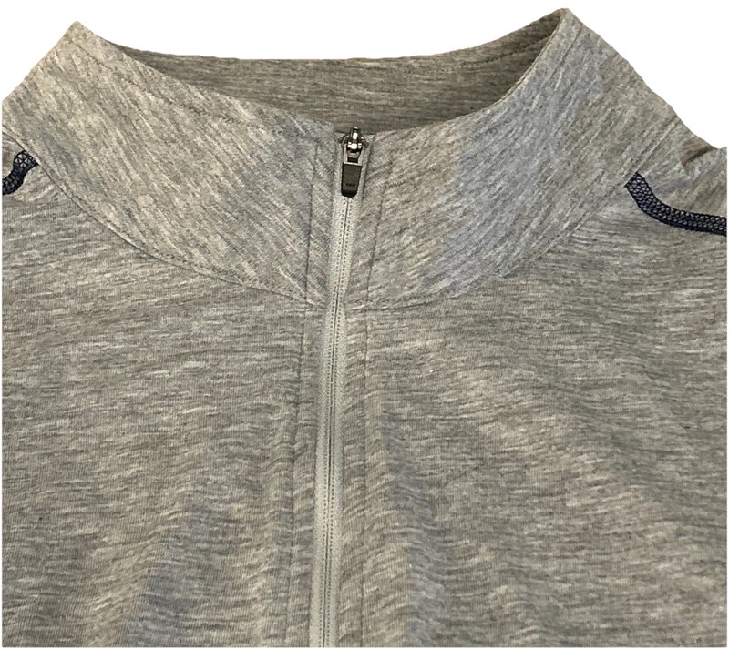 Orvis 1/4 Zip Performance Pullover Mens XXL Gray Long Sleeve Logo Navy Stitching gallery