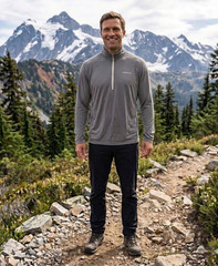Mountain Hardwear Gray Pullover Top 1/4 Zip Men’s Large