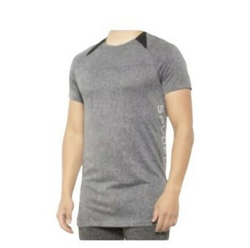 New Men's SPYDER Active Gray Raglan Crew Short Sleeve Shirt Size S gallery