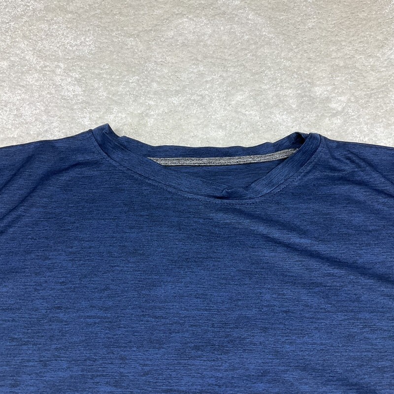 Performance Mens Size XXL Blue Gray Activewear Shirt Short Sleeve Crew Neck gallery