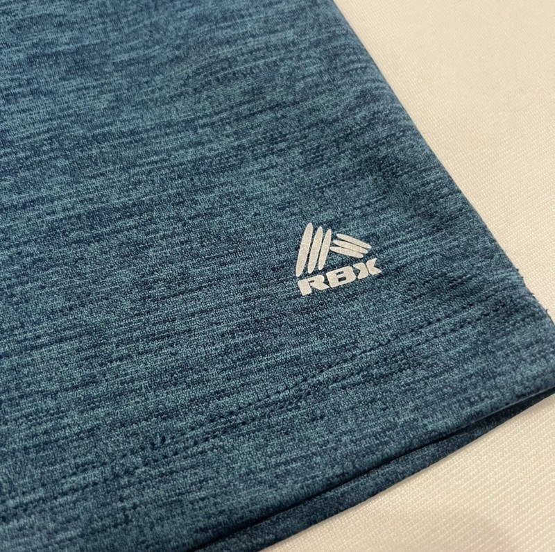 RBX X-Train Men's S Blue Heather Crew Neck Short Sleeve Polyester Gym T-Shirt gallery