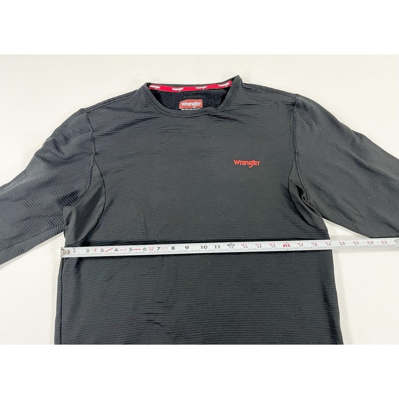 Wrangler Performance Mens L Black Long Sleeve Thermal Base Layer Shirt Wicking gallery