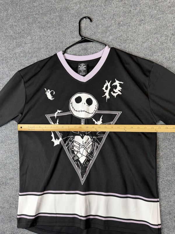 Unisex Nightmare Before Christmas Jack Skellington Hockey Jersey Size L gallery