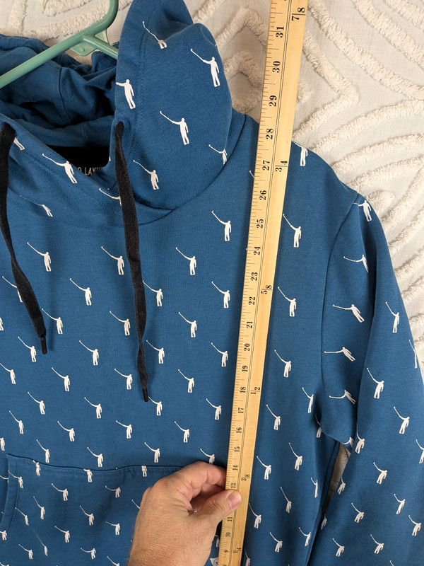 NLU No Laying Up Golf Hoodie Men's L Sweatshirt Golfer AOP Print Blue gallery