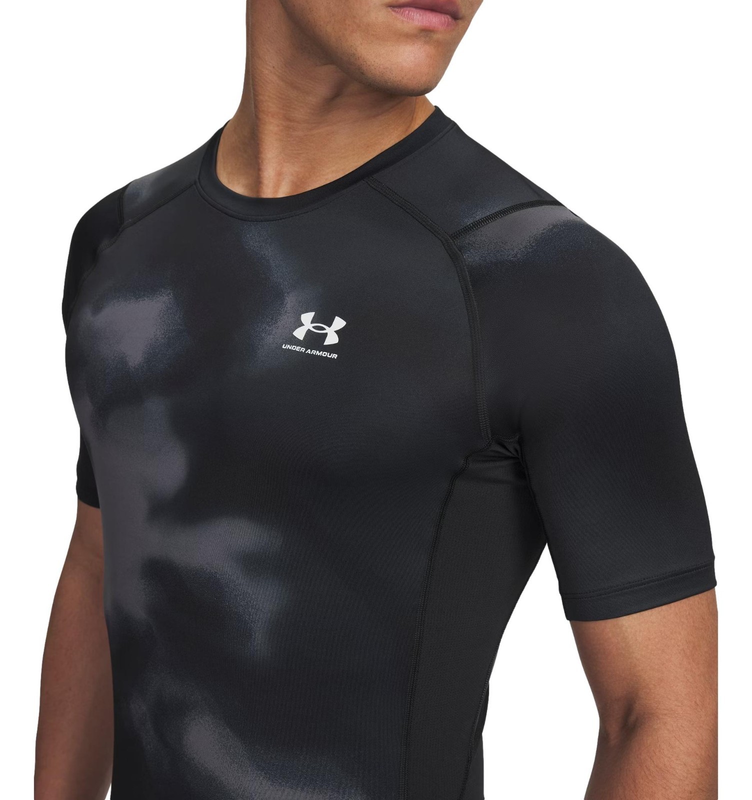 Under Armour Men's UA Heatgear Printed Compression Shirt (Black) 1383321-003 gallery