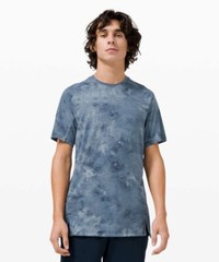Lululemon Always Agile Diamond Dye True Navy Chambray Short Sleeve T Shirt 2XL