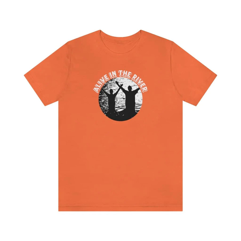 Bella & Canvas Short Sleeve Tee "Alive in the River" white graphic gallery