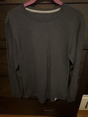 russell athletic mens size small long sleeve dark gray t shirt