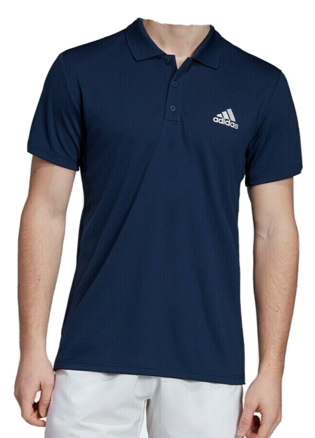 ADIDAS NEW MENS CLUB RIB PERFORMANCE FASHION POLO SHIRT NAVY 2XLARGE $45